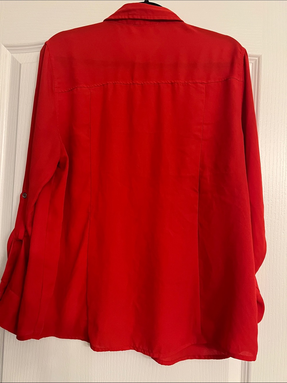 MICHAEL Michael Kors Red Zip-Front Utility Blouse - Picture 2 of 2
